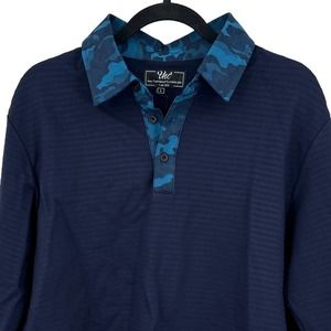 NWT The Hideout Clothing Mens Large Collared Sweater with Camouflage Details